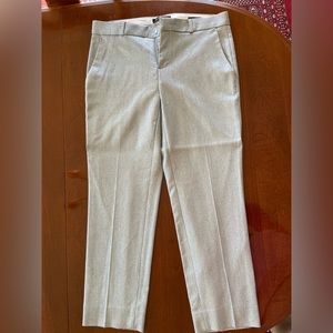 NWOT Banana Republic Women’s silver metallic wool blend Avery pants